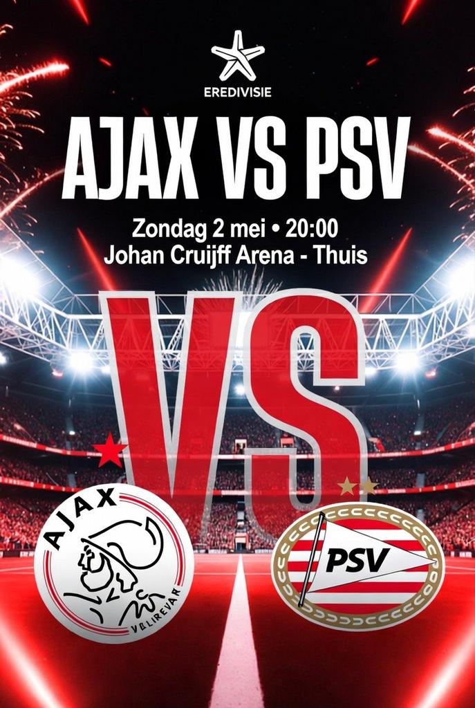 3x Ajax - psv (vak 428) NAAST ELKAAR‼️, Tickets en Kaartjes, Sport | Voetbal, Losse kaart, Drie personen of meer, Mei