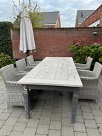 ZweefParasol inclusief vier zware tegels, Tuin en Terras, Parasols, Ophalen of Verzenden, Gebruikt, 2 tot 3 meter, Parasolvoet