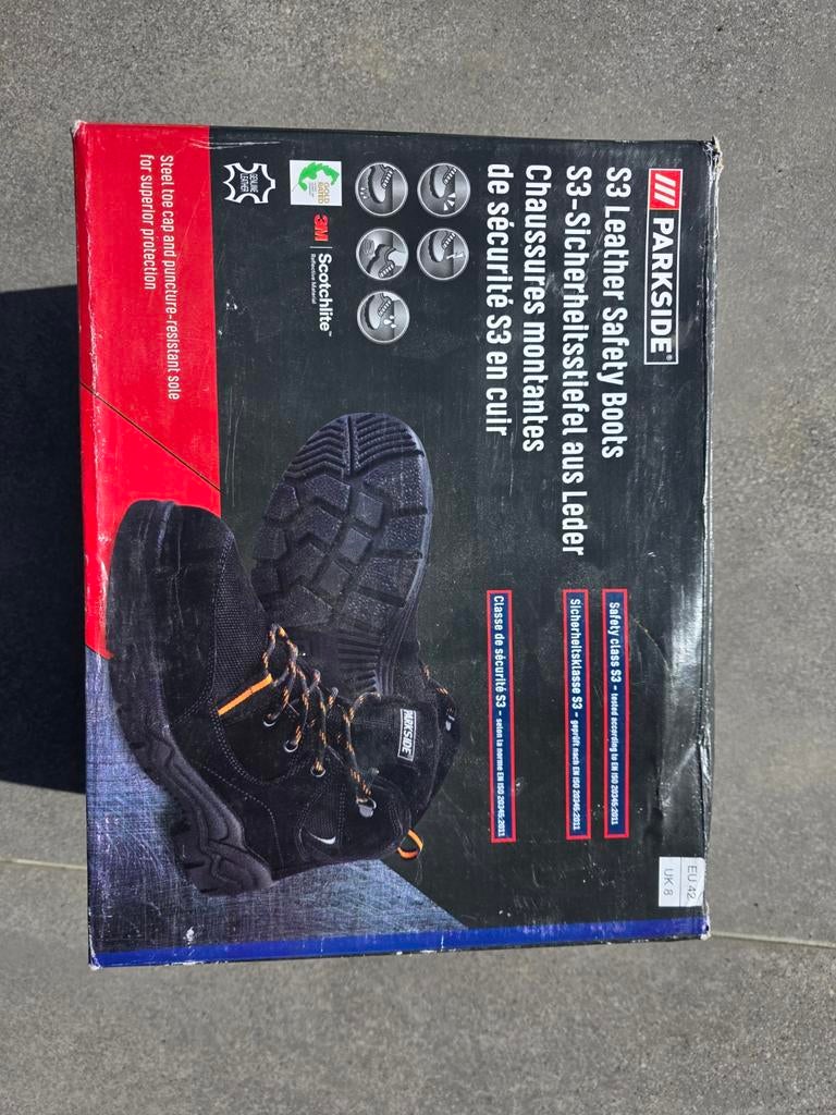 Nieuwe Parkside S3 veiligheidsschoenen werkschoenen, Doe-het-zelf en Verbouw, Veiligheidskleding, Ophalen of Verzenden, Nieuw