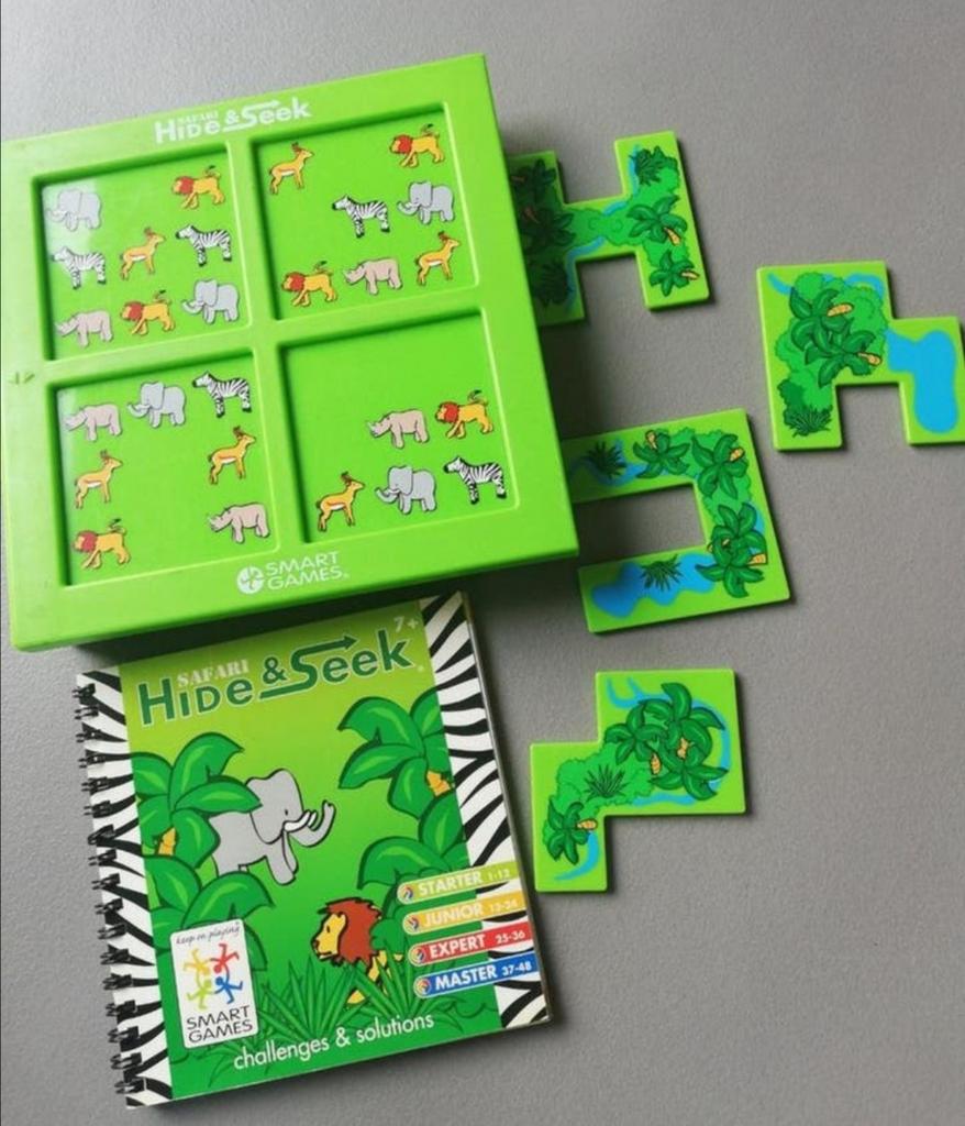 Hide & Seek safari, smart games iq raadsels, Ophalen of Verzenden, Minder dan 500 stukjes, Zo goed als nieuw, Rubik's of 3D-puzzel