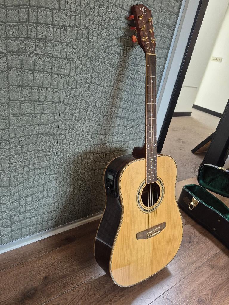Western FINA3150EQ Akoestische gitaar met pickup + koffer, Muziek en Instrumenten, Ophalen, Zo goed als nieuw, Western- of Steelstringgitaar