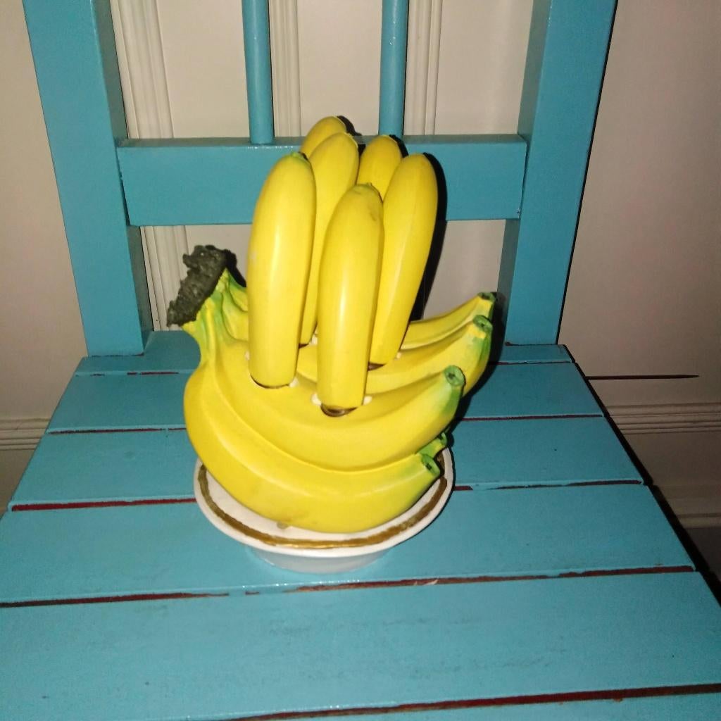 Mesjes met banaan 6 stuks in een bananenstandaardje, Ophalen, Gebruikt