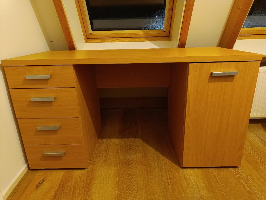 Bureau, Ophalen, Met lades, Gebruikt, Hout