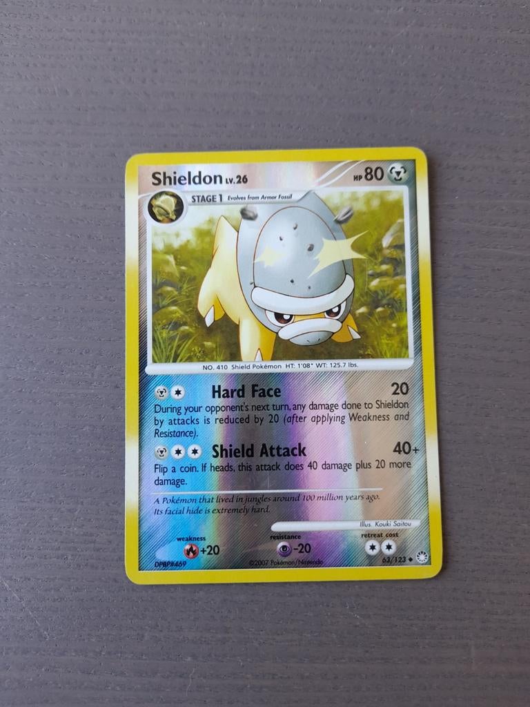 2007 mysterious treasures 63/123 shieldon reverse, Ophalen of Verzenden, Gebruikt, Losse kaart, Foil