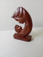 Beeldje Houtsnijwerk Maria/Madonna met kind. Vintage, Ophalen of Verzenden, Zo goed als nieuw, Mens