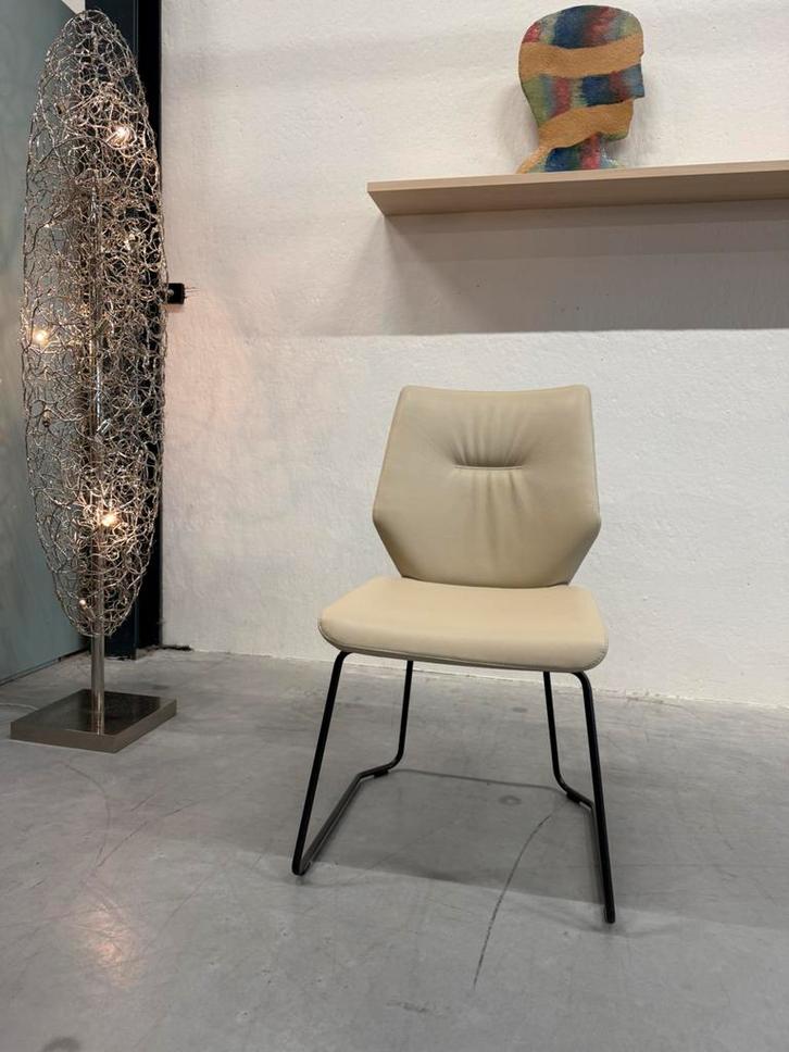 (1) Nieuw Leolux Mime Eetkamerstoel Senso Off white leer, Huis en Inrichting, Stoelen, Nieuw, Eén, Leer, Wit, Ophalen of Verzenden