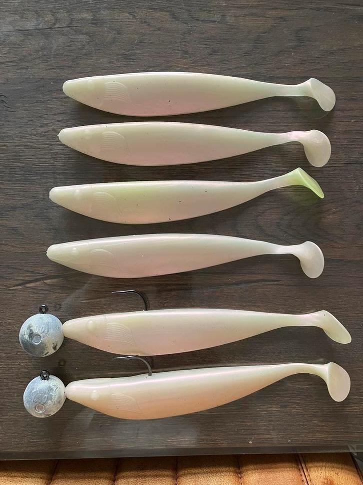 Grote shads voor Noorwegen kabeljauw heilbot, Watersport en Boten, Hengelsport | Algemeen, Zo goed als nieuw, Kunstaas, Ophalen of Verzenden