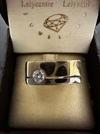 BI COLOR GOUDEN HEREN ZEGELRING / 0.30 SI R BRILJANT, 20 of groter, Heer, Nieuw, Ophalen of Verzenden