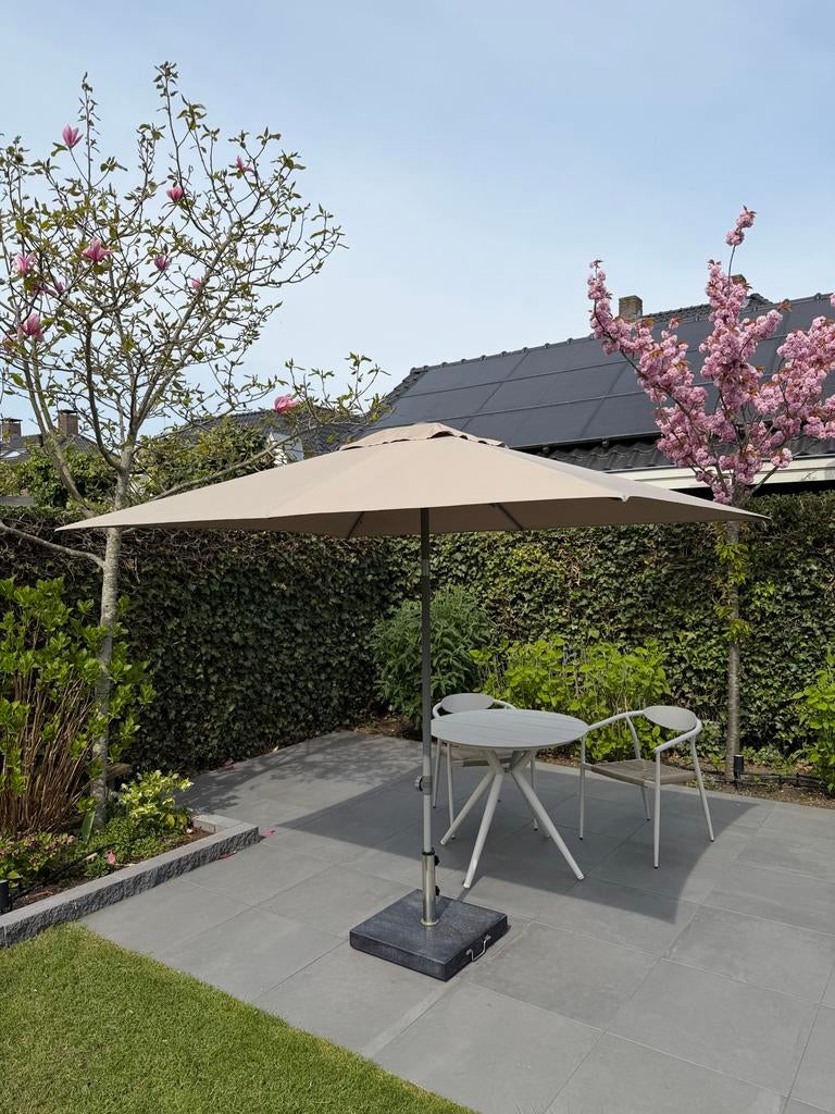 Parasol Shadowline Push-Up 250x200 cm, Ophalen, Kantelbaar, 2 tot 3 meter, Zo goed als nieuw