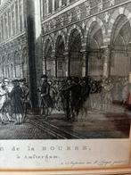 Gezicht van de Amsterdamse Beurs door P. Fouquet junior, Antiek en Kunst, Kunst | Etsen en Gravures, Ophalen of Verzenden