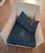 Riviera maison witte Pellini stoel opgepimpt met jeans, Ophalen, Gebruikt, Wit, Eén