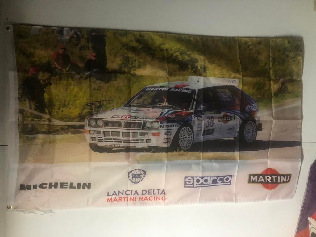 Vlaggen lancia delta nieiuw garage deko, Ophalen of Verzenden, Nieuw