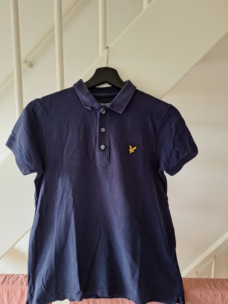 Lyle & Scott polo mt S, Kleding | Heren, Polo's, Blauw, Ophalen of Verzenden, Lyle & Scott, Gedragen