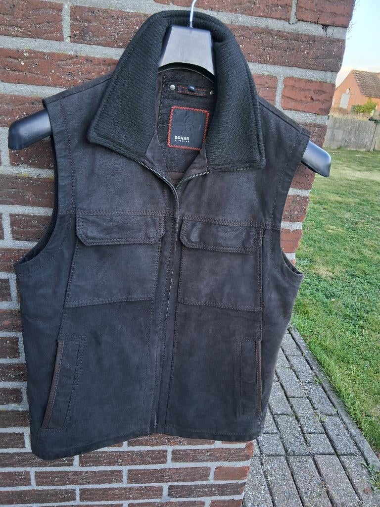 Heren leer bodywarmer Mt48, Kleding | Heren, Bodywarmers, Nieuw, Maat 48/50 (M), Bruin, Ophalen of Verzenden