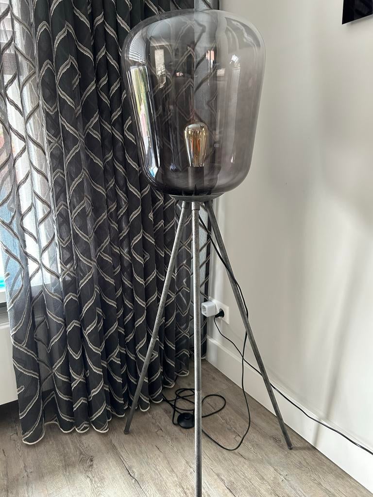 Moderne vloerlamp en eettafellamp, Huis en Inrichting, Lampen | Vloerlampen, Ophalen, Zo goed als nieuw, Glas, 100 tot 150 cm