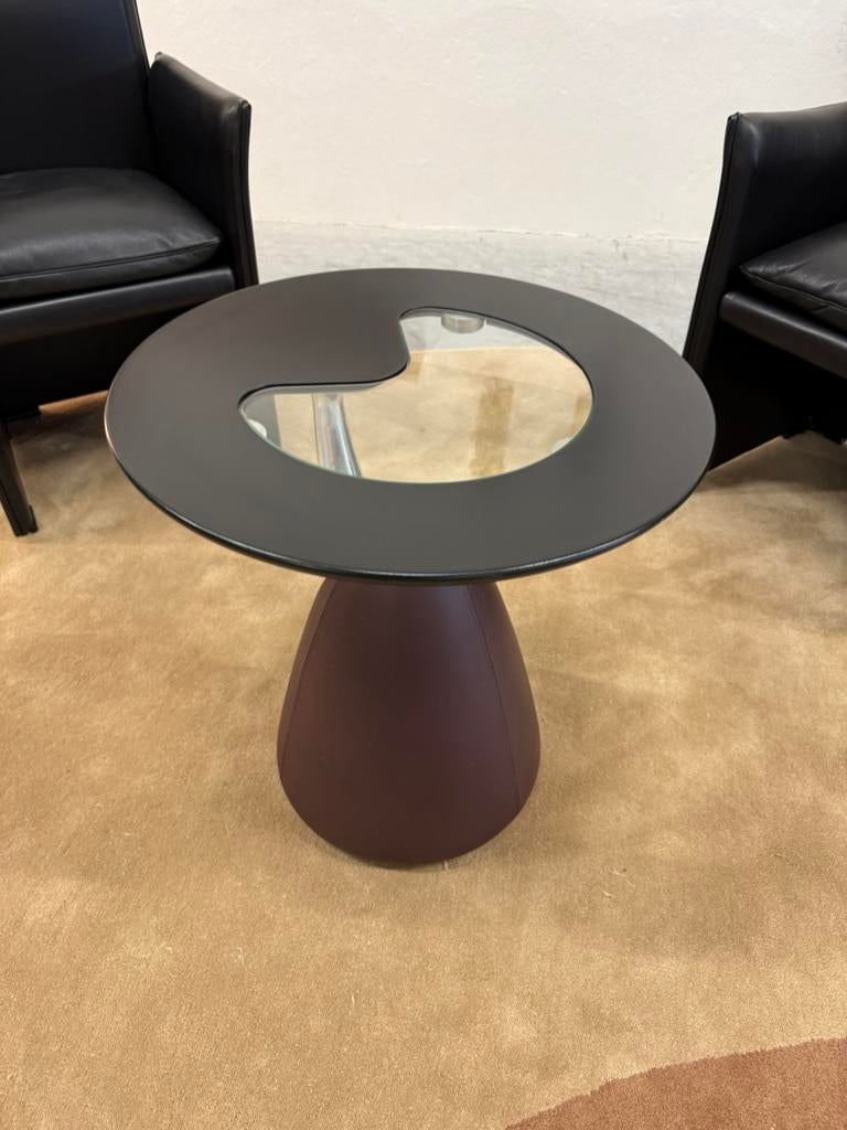 Leolux Cherubino Salontafel leer Design Tafel bijzettafel, Huis en Inrichting, Tafels | Bijzettafels, Rond, Ophalen of Verzenden