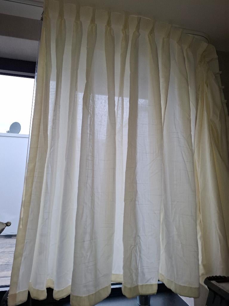 Gordijnen, 200 cm of meer, Wit, Ophalen of Verzenden, Zo goed als nieuw