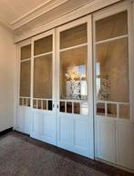 Antieke ensuite deuren met geëtst glas, 19e eeuw