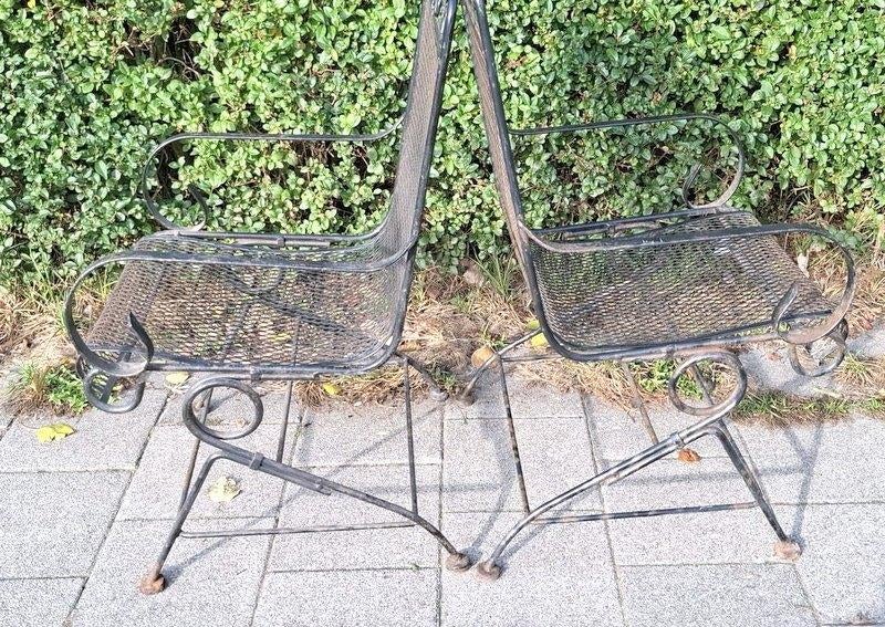 Vintage Smeedijzeren Tuinstoelen (Set van 2) – Uniek Design, Tuin en Terras, Tuinstoelen, Gebruikt, Metaal, Ophalen