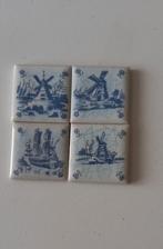 4 kleine KLM tegeltjes, Ophalen of Verzenden