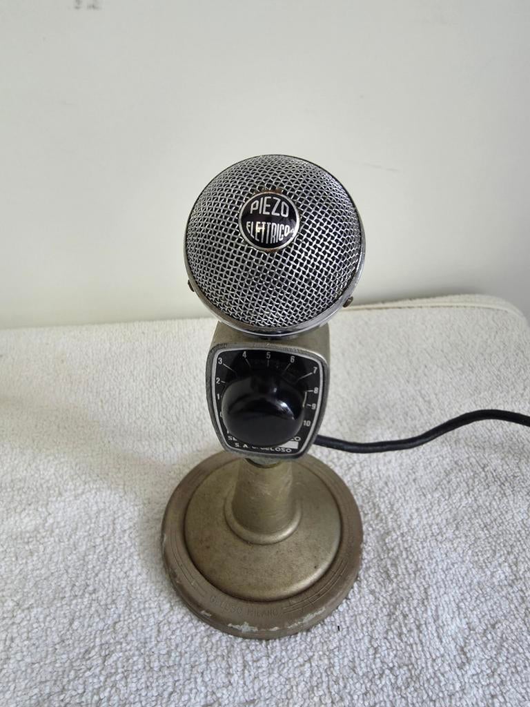 Vintage Piezo Electrica Microfoon - J. Geloso Milano, Ophalen of Verzenden, Gebruikt