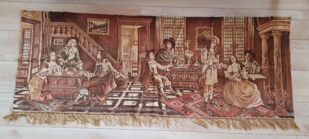 Antiek / vintage geweven wandkleed / wandtapijt jaren ‘50, Ophalen of Verzenden