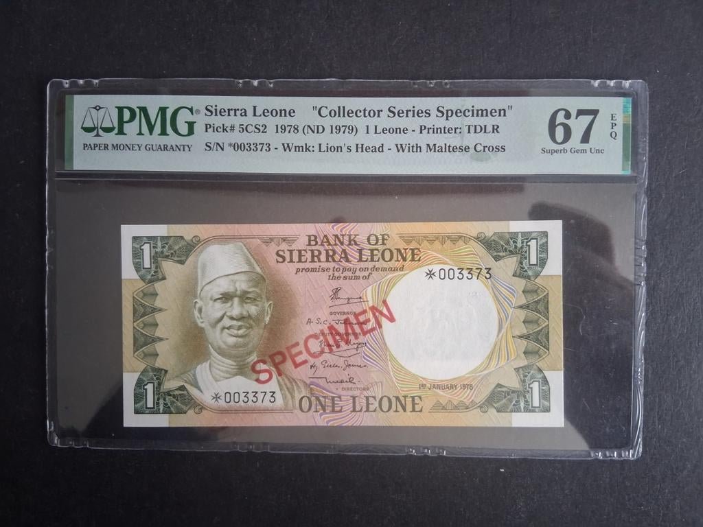 Sierra Leone 1 Leone 1979 PMG 67, Ophalen of Verzenden, Overige landen, Los biljet