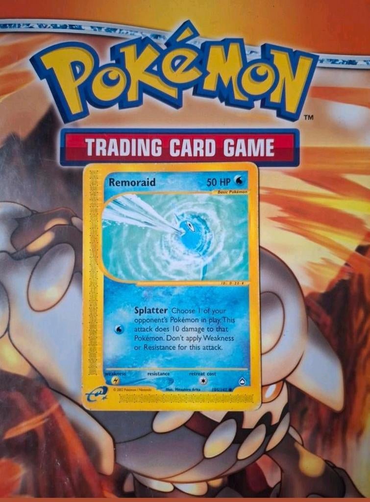 Remoraid 105/147 Ex Aqua Polis pokemon kaart, Ophalen of Verzenden, Gebruikt, Losse kaart