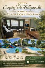 6P gerestylde stacaravan te huur 5* camping de Pallegarste