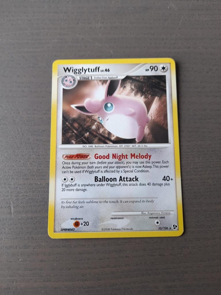 2008 great encounters 32/106 wigglytuff, Ophalen of Verzenden, Gebruikt, Losse kaart