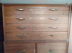 Vintage school / papierkast, Ophalen, Gebruikt, 50 tot 100 cm, 3 of 4 laden