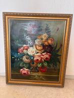 Schilderij op doek: Klassiek bloemstilleven, gesigneerd, Antiek en Kunst, Ophalen