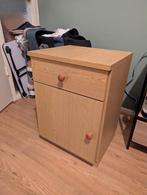 Praktisch nachtkastje met lade en deurtje, Ophalen, Gebruikt, Minder dan 45 cm, Onbekend