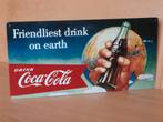 Coca Cola metalen reclamebord 1997 Horeca Cafe bar 50x25 cm, Ophalen of Verzenden, Gebruikt, Reclamebord