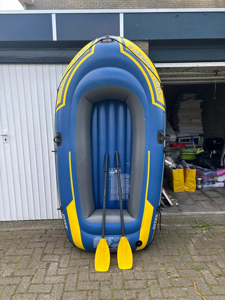 Intex Challenger 2 opblaasboot met peddels, Ophalen, Zo goed als nieuw