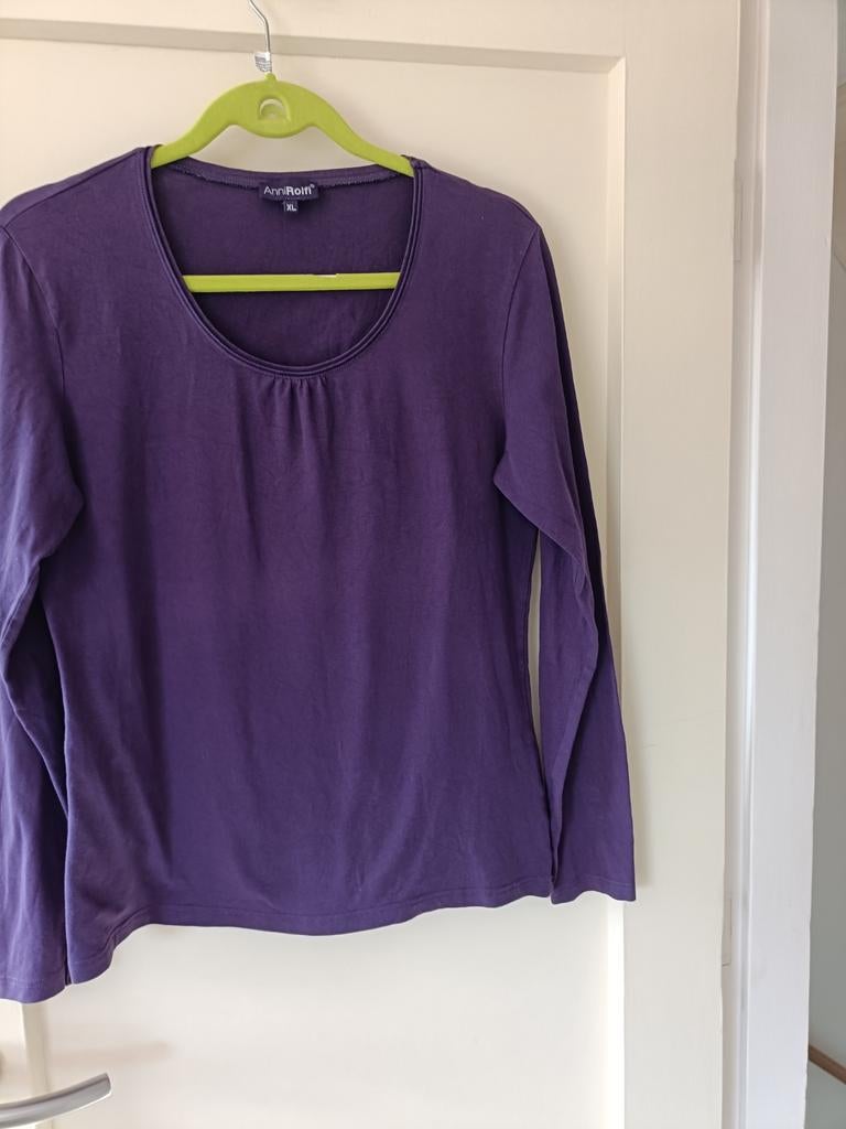 PAARS SHIRT, Paars, Maat 46/48 (XL) of groter, Nieuw, Lange mouw