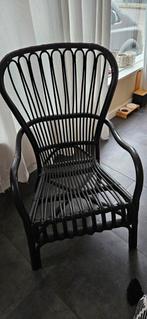 Rotan zwart stoel ikea, Ophalen, Zo goed als nieuw, Rotan