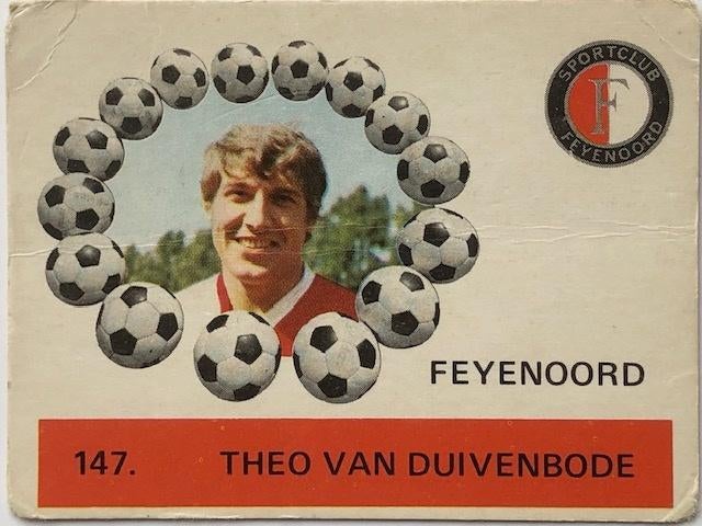 Feyenoord Voetbalplaatje Theo van Duivenbode, Verzamelen, Sportartikelen en Voetbal, Gebruikt, Spelerskaart, Feyenoord, Ophalen of Verzenden