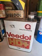 Vintage Veedol HD+ olieblik - Getty Oil Company 2 liter, Ophalen of Verzenden