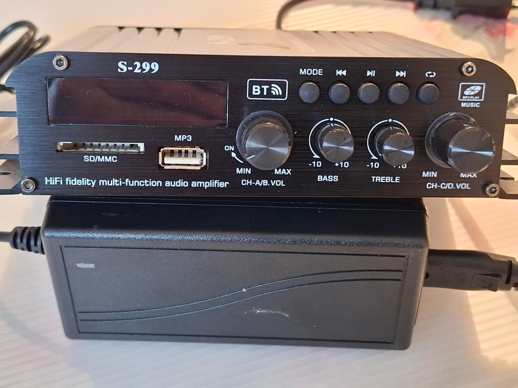 S-299 HIFI Audio Versterker met Bluetooth en USB/SD, Overige merken, Overige systemen, Ophalen of Verzenden, Zo goed als nieuw