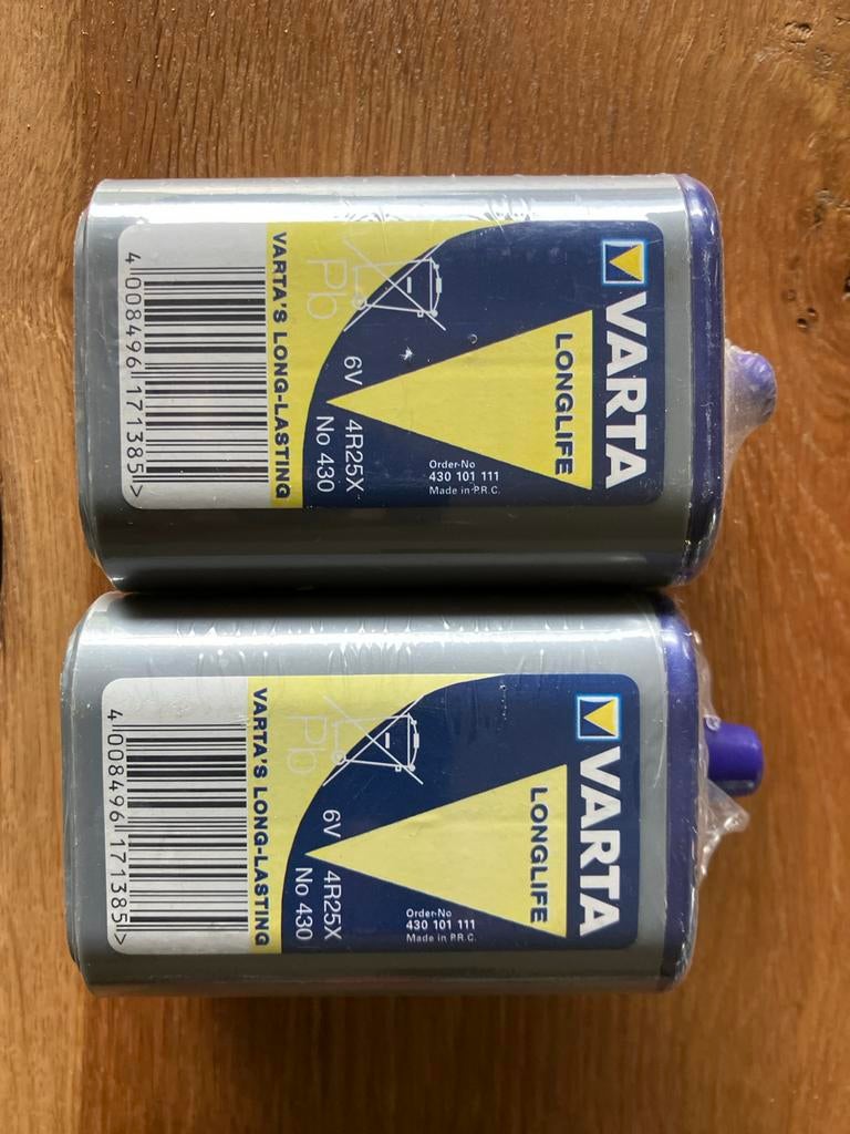 Varta Longlife 6V 4R25X batterijen (2 stuks), Ophalen of Verzenden, Nieuw