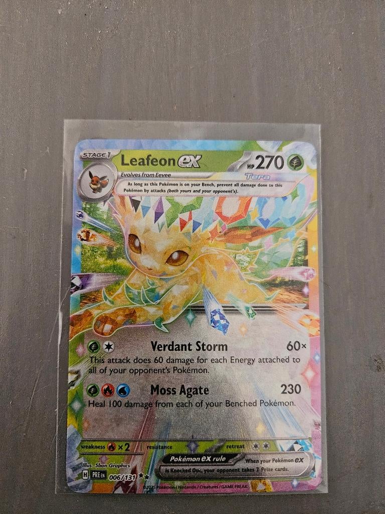 Leafeon ex 006/131 - Pokemon Prismatic Evolutions, Ophalen of Verzenden, Zo goed als nieuw