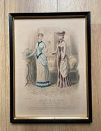 Ingelijste Franse modeprent Revue de la Mode, Antiek en Kunst, Ophalen of Verzenden