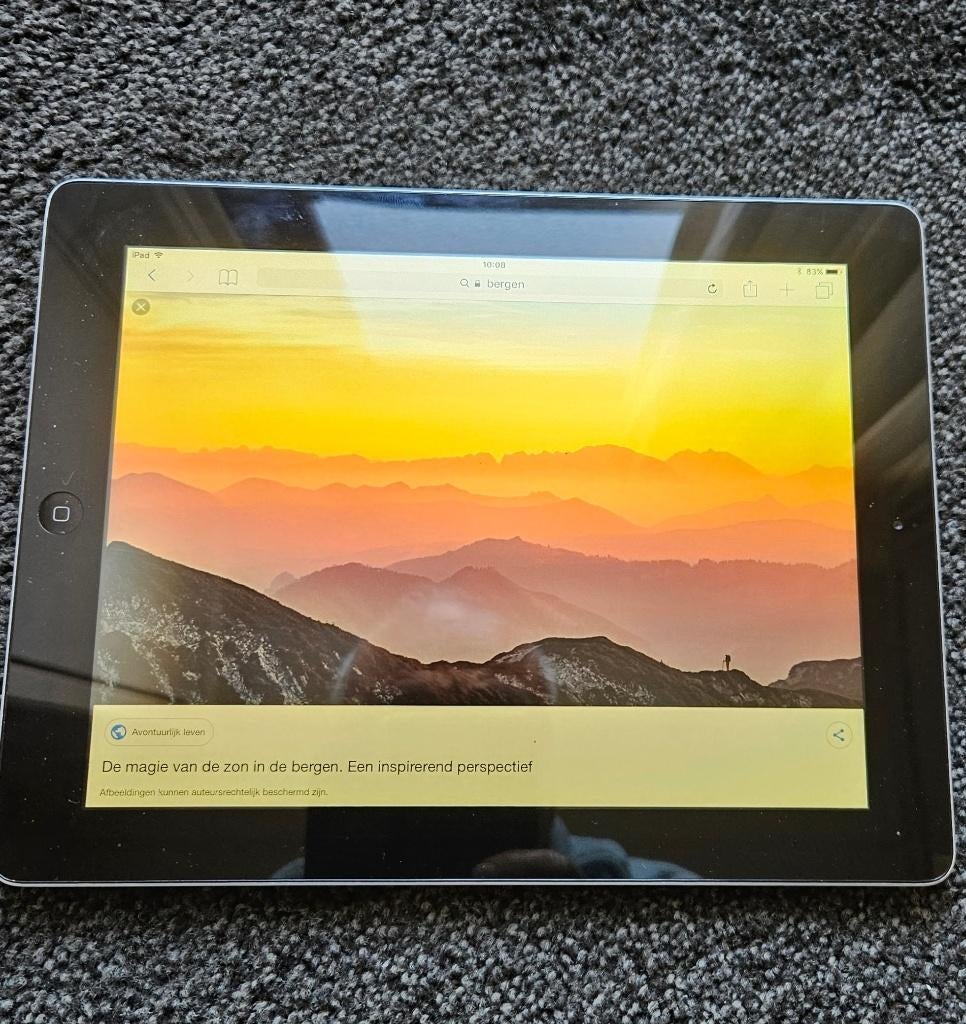 iPad 4e generatie A1458 wifi met een beschermhoes, Computers en Software, Apple iPads, Gebruikt, Apple iPad, Grijs, 16 GB