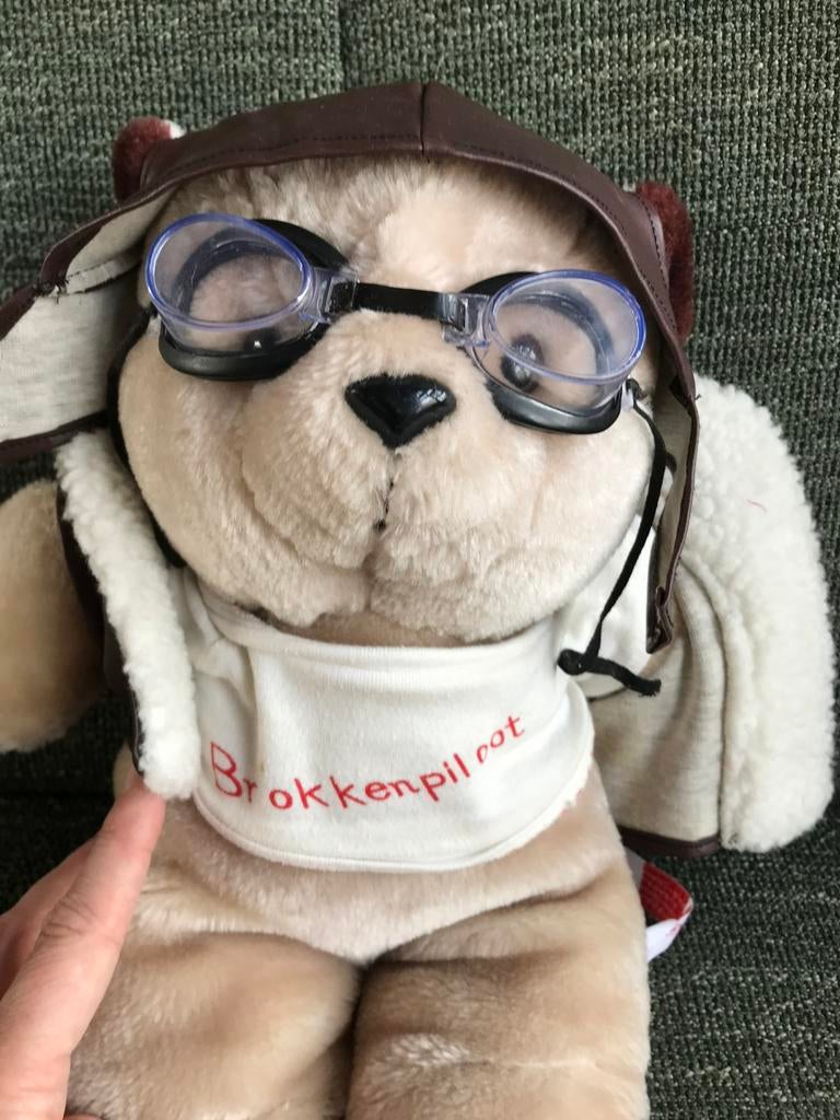 Knuffelbeer Tiamo ‘Brokkenpiloot’ / beterschap, Ophalen of Verzenden, Gebruikt, Beer