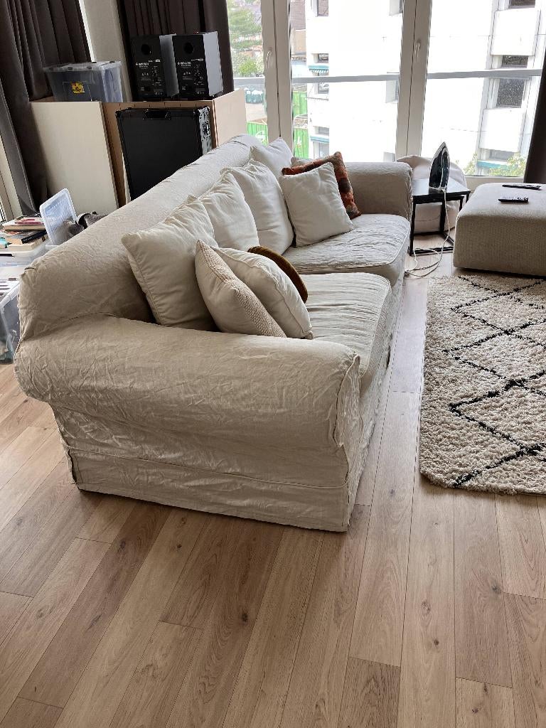 GRATIS Bank (3-zits) + Extra Set Hoezen | Verhuislift nodig, Huis en Inrichting, Banken | Bankstellen, Ophalen, Overige materialen