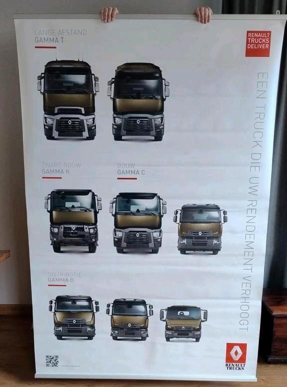 Bedrijfsbanner Renault vrachtwagen model Gamma 120x180, Verzamelen, Posters, Zo goed als nieuw, Reclame, Deurposter of groter