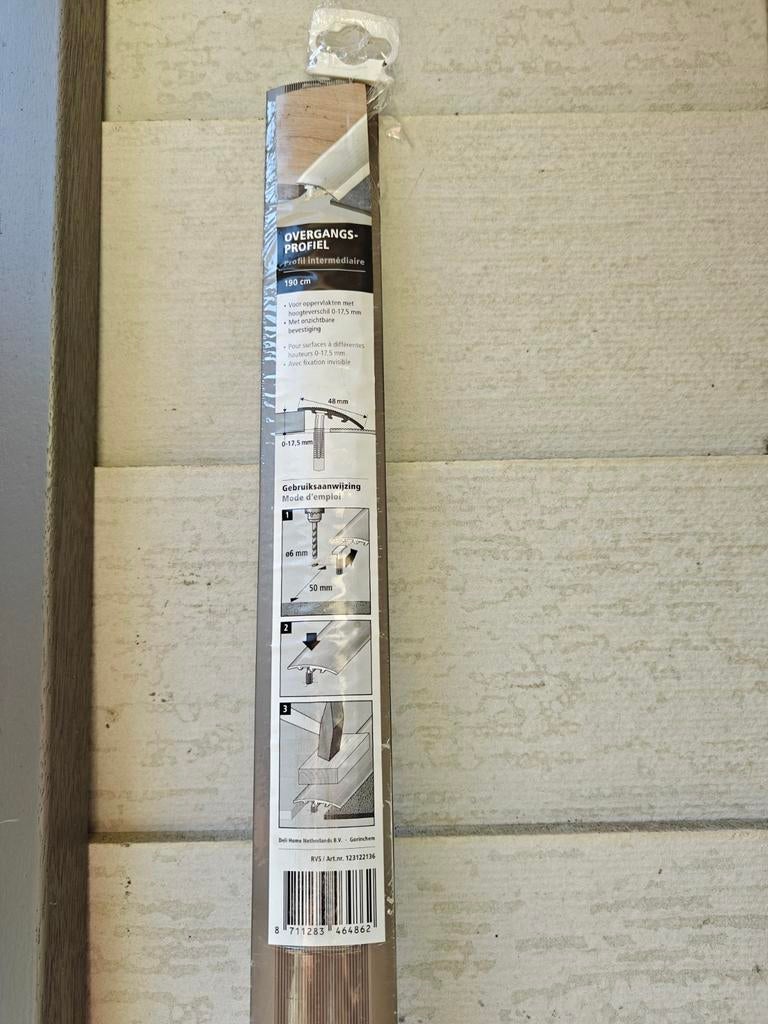 Overgangsprofiel praxis, Doe-het-zelf en Verbouw, Plinten en Afwerking, Ophalen, Overige materialen, Nieuw, 150 tot 200 cm