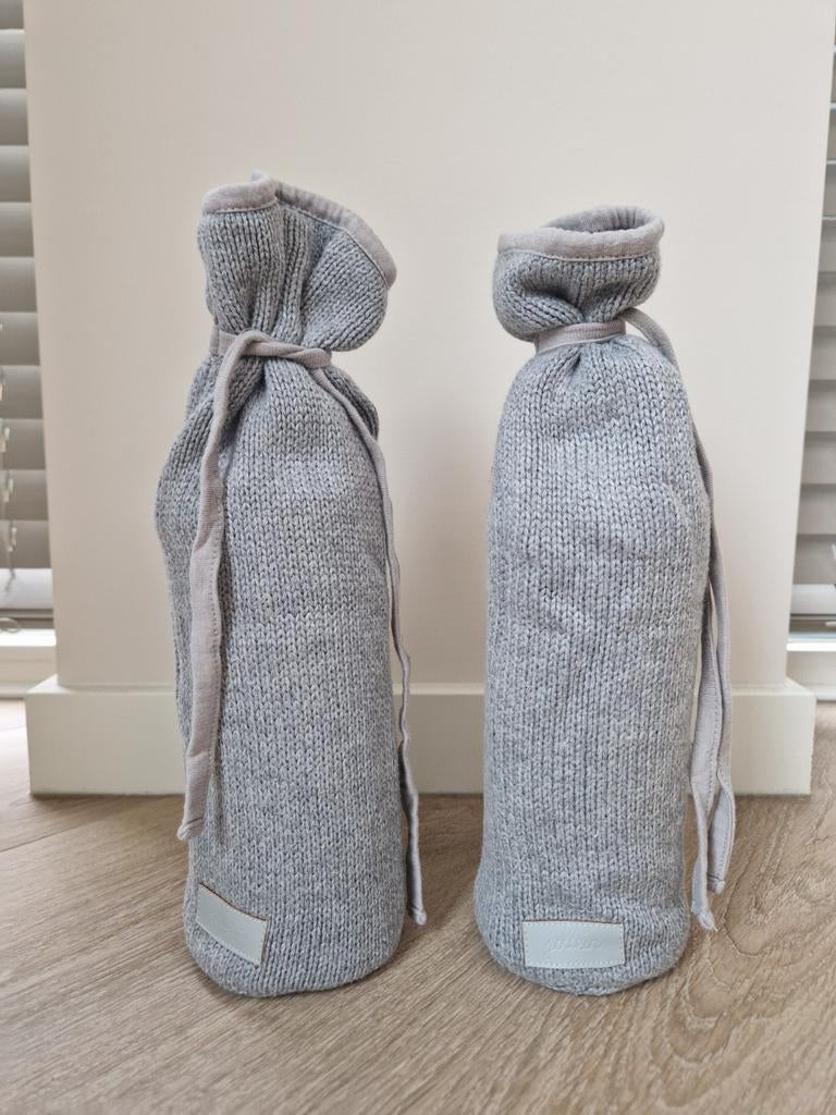 Jollein kruikzakken natural knit grey incl. kruiken, Ophalen, Gebruikt