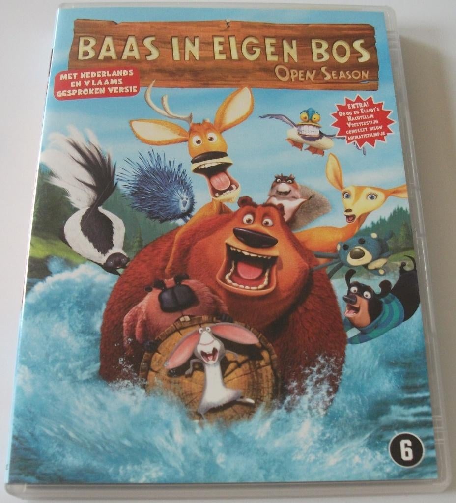 Dvd *** BAAS IN EIGEN BOS *** Open Season, Tekenfilm, Ophalen of Verzenden, Zo goed als nieuw, Alle leeftijden